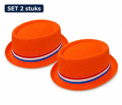 Oranje Hoed Nederland – Set van 2 Stuks – Holland Supportershoed – WK 2026 – Koningsdag – Carnaval – Feesthoed Volwassenen