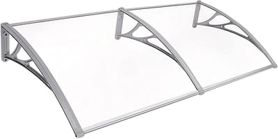 Deurluifel Regenopvang - Veranda Overkapping - Bescherming tegen Weer - Stootvaste Polycarbonaat - 60x120cm - Transparant