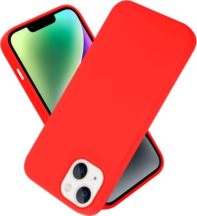 Cadorabo Hoesje geschikt voor Apple iPhone 14 in LIQUID ROOD - Beschermhoes gemaakt van flexibel TPU silicone Case Cover