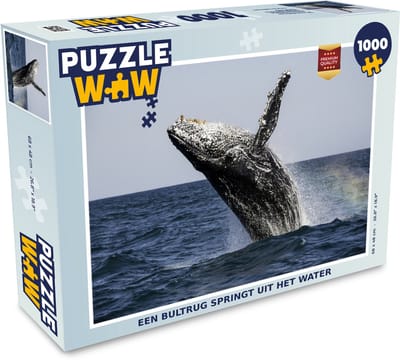 Puzzel Een bultrug springt uit het water - Legpuzzel - Puzzel 1000 stukjes volwassenen