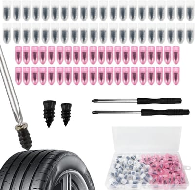 Reparatieset voor Banden - 80 Stukken, Inclusief Rubber Nagels en Schroevendraaiers