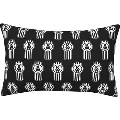 Kenworth Vrachtwagen Logo Rechthoekige Kussensloop Kussenhoes Decor Slaapkamer Bed Huis Comfort Plaid Kussen 50x35cm