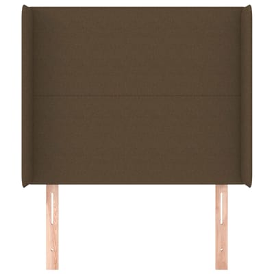 vidaXL - Hoofdbord - met - randen - 93x16x118/128 - cm - stof - donkerbruin