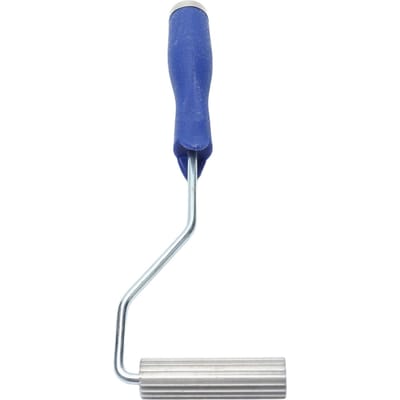 Rouleau en fibre de verre Fabrication soignée Prise en main confortable Conception ergonomique Manche en bois Outil rouleau en fibre de verre blue