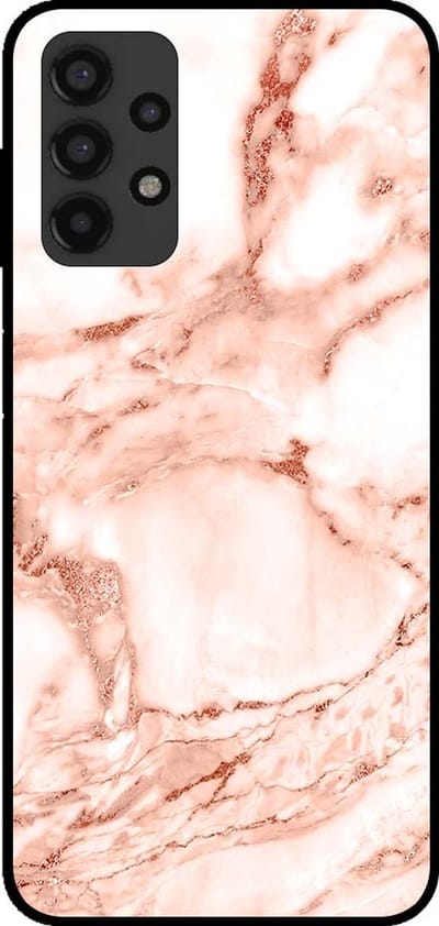 Smartphonica Telefoonhoesje voor Samsung Galaxy A13 4G marmer look - backcover marmer hoesje - Wit Rosé Goud geschikt voor Samsung Galaxy A13 4G