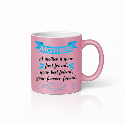 Felroze Moeder Quote Koffiemok - Best Friend Forever Design - Keramische Cadeau Mok