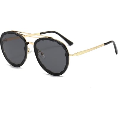 Nouvelles Lunettes de Soleil Style Pilote Mode Femmes Hommes Lunettes de Soleil Luxe pour Femme Vintage Dame Verres Dégradés UV400 Oculus as picture