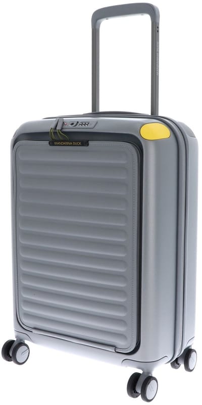 MANDARINA DUCK trolley met laptopvak Smart Duck Trolley Iron Lichtgrijs 53cm