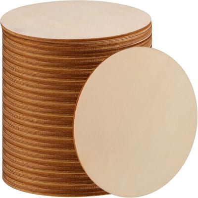 Houten Cirkels - Hout Schijven - Hout Knutselen - 100 Stuks Set - 10 cm Diameter - Natuurlijk Hout