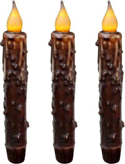 Echte Wax Hand Ondergedompeld Batterij Operated LED Taper Kaarsen - Vlamloze Verlichting Decoratieve Accenten voor Huis