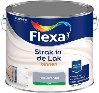Flexa - Strak In De Lak Binnenlak Mat - Iets Lavendel - Mengverf - 2,5 L