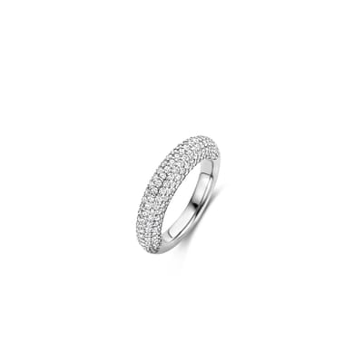 TI SENTO Dames Ring - 925 zilver - Zirconia wit - Maat 17.75 mm / maat 56 - 12287ZI