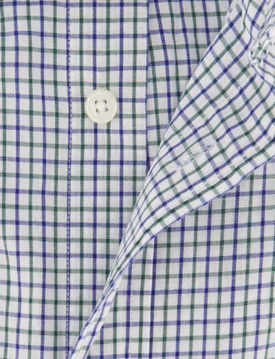 Gant overhemd blauw geruit lange mouwen