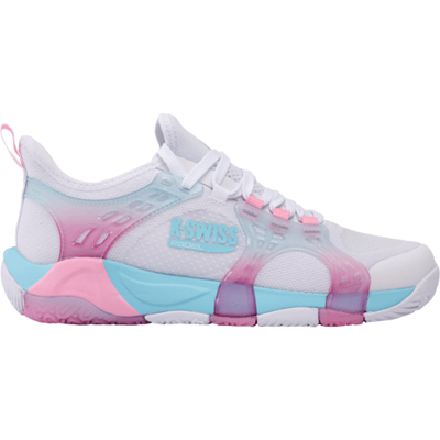 K-SWISS Tennisschoenen K-frame Padel White/soft Neon Blue/neon Buble Gum Womens 42