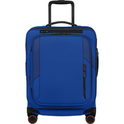 Samsonite Koffer - Glazed spinner 55/23 (4 wiel) lichtgewicht koffer - 40x50x23/26 cm - uitbreidbaar - electric blue - 49 l