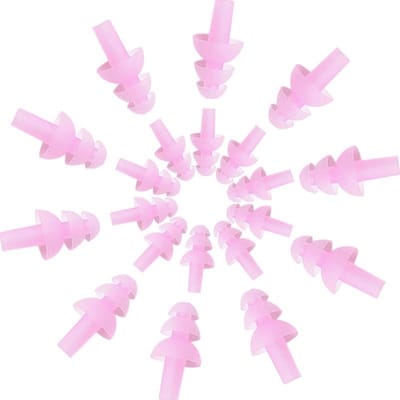10 paren waterdichte zwemmen siliconen oordopjes voor volwassen zwemmers kinderen duiken zachte anti-ruis ear plug (roze)
