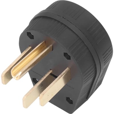 NEMA 14-50P Stekker met rechte bladen en haakse stekker 50A 125V 250V Stroomuitgang 4-polige stekker voor fornuis, droger, generator black