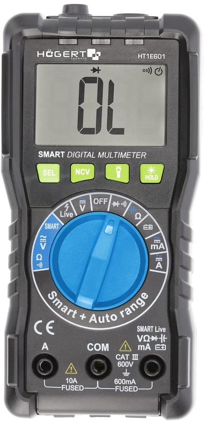 Digitale Multimeter met NCV, AC/DC Voltmeter, Weerstand en Capaciteit Meting, LCD Scherm
