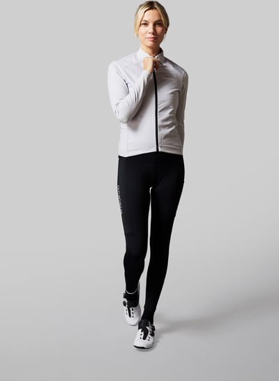 Acelera Intermediate Fleece Winter Jacket Ash Grey - Thermo - Fietsjack - Wielrenjack - Fietsjas - Dames - Fietsshirt Lange Mouwen- Maat S