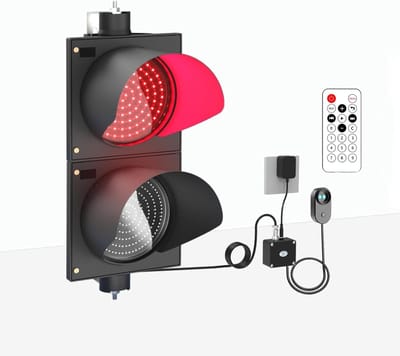 Industriële Signaallamp - Verkeerslicht Lamp - Automatische Detectie - Weerbestendig IP65 - 100mm Diameter - Rood Groen