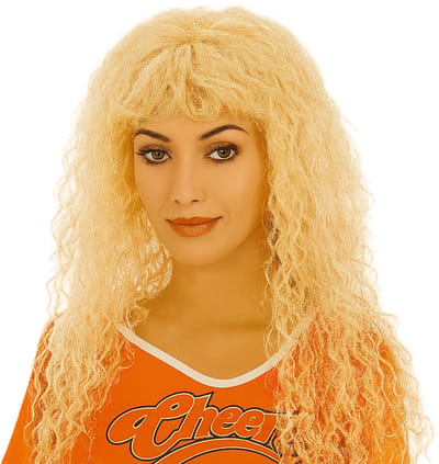Blonde Krullen Verkleedpruik – Lange Feestpruik voor Carnaval & Themafeesten