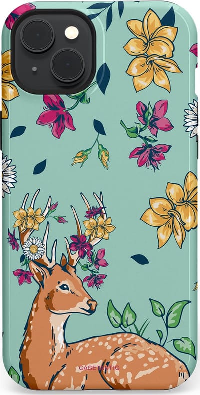 Casetastic Hoesje Geschikt voor Apple iPhone 15 Plus Magsafe - Stijlvolle Beschermende Duo-layer Case - Bloemenbronst