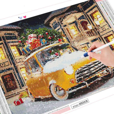 5D DIY Diamond Painting Kerstlandschap Volledige ronde boor Borduurhandwerkset 20X30CM