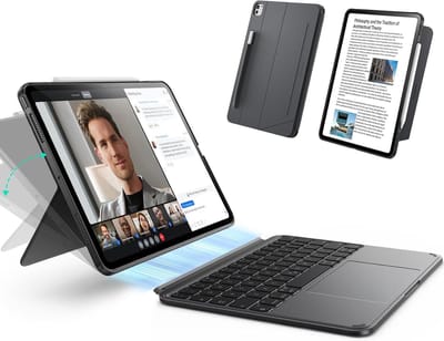 ESR Toetsenbord Hoes Geschikt voor iPad Pro 11 (2024/2025) | Shift Book Case | Magnetisch Afneembaar Toetsenbord | Beschermhoes met Standaard | Verlichte Toetsen | Grijs