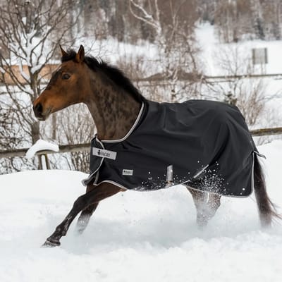 Bucas Deken Bucas Anniversary Turnout Stay-dry 0gr Zwart-zilver - 165/213