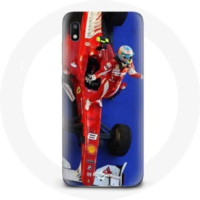 Hoesje voor Samsung Galaxy A10 Formule 1 Fernando Alonso F1 Racing Driver Rood rood