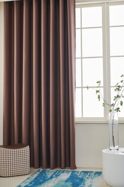 Maroyathome Ruben Verduisterende Gordijnen 300x250 cm - Kant-en-Klaar - met Ringen - Donker Taupe - Blackout Curtains - 1 Stuk