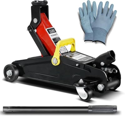 Hydraulische Krik - Autokrik Bodemkrik - Voertuigen Hefen - CE-Gecertificeerd Veilig - 2 Ton Hefvermogen - Rood