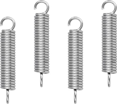 Trekveren - Spanveren Haken - Bevestigen en Spannen - Roestvrij Staal - 65 mm 4 Stuks - Zilver