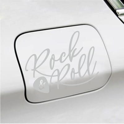 Bumpersticker - Rock & Roll - 11,4 X 14,8 - Licht Grijs