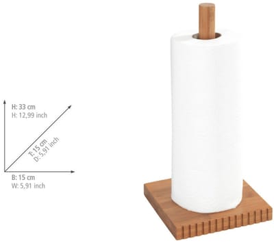 Wenko Bamboe keukenrolhouder - 15 x 33 cm