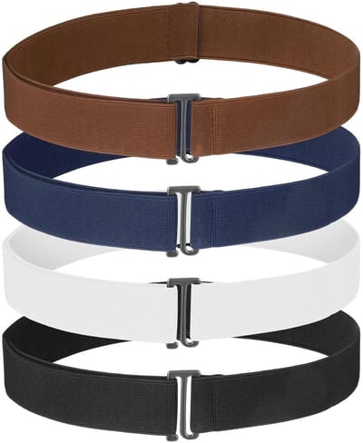 Dailygoods- Damesriem Verstelbaar - Elastische Riemen Set van 4 - Stijlvol Accessoire - Comfortabel voor Dagelijks Gebruik - Hoogwaardig Materiaal - Elastische Riem
