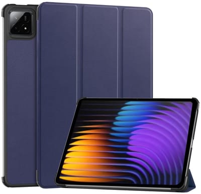 Coverup Tablethoes geschikt voor Xiaomi Pad 7 (Pro) / Pad 8 (Pro) Hoesje - Tri-Fold Book Case met Wake/Sleep - Donkerblauw