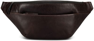 JOST Leren gordeltas schoudertas London Crossover Bag Brown donkerbruin