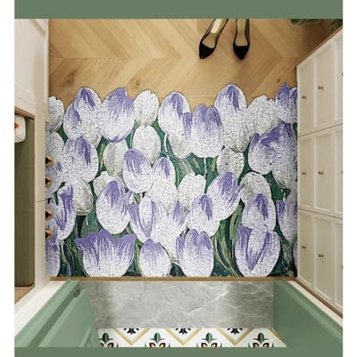 Entree Stofdichte Zijden Cirkel Vloermat Entree Deur PVC Deurmat Antislip Huis Tapijtmat 40 * 60cm silk circle white