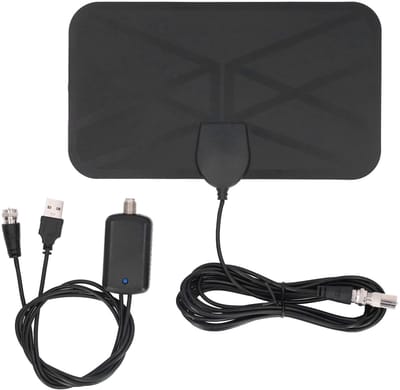 Vt products - Digitale Tv-antenne - HDTV-antenne - 25DBI Versterking - Zwart - Binnenantenne - 40 Kanalen - Geschikt voor HD-tv
