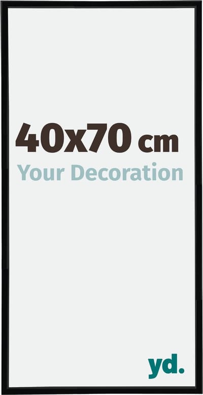 Your Decoration - Fotolijst 40x70 cm - Kunststof - Zwart Hoogglans - Annecy