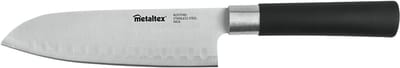 Metaltex - Santokumes Asia - Japanse Chef - Lengte 30 cm - Zwart - RVS - Lemmet 17,5 cm