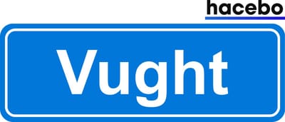 Hacebo - Plaatsnaam Sticker - 29x10 CM - Vught sticker - Verkeersborden sticker - grappige cadeaus - Vught