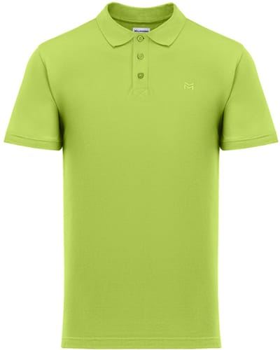 Milanoro - Elegante katoenen polo voor heren - Limoengroen - S