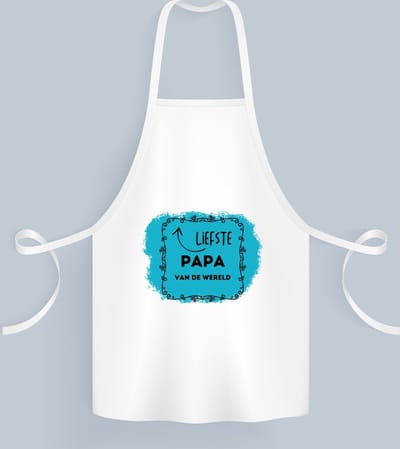 Akyol - liefste papa van de wereld Keukenschort - Papa - de liefste vader - vader cadeautjes - vaderdag - verjaardag - geschenk - kado - 82 bij 71 cm