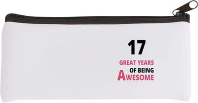 Akyol - 17 great years of being awesome Etui - Hoera 17 jaar - iemand die 17 jaar is geworden - verjaardagscadeau - verjaardag - cadeau - kado - geschenk - gift - goeie jaren - 20 bij 9 cm