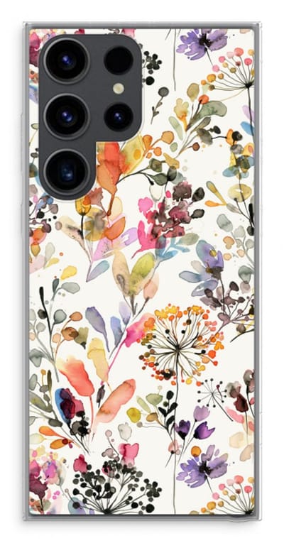 Hoesje geschikt voor Samsung Galaxy S23 Ultra hoesje - Wilde grassen - Soft Cover Telefoonhoesje - Bescherming aan alle Kanten en Schermrand