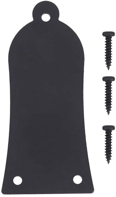 Dailygoods - Gitaar Truss Rod Cover - Metalen Bel Vormige Cover - Zwart - Geschikt voor Epiphone LP Les Paul - Perfecte Afwerking voor Je Gitaar - Duu...