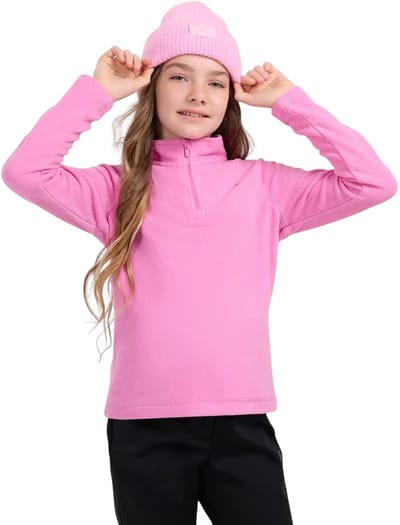 4F Sweater Fleeceowa Meisjes Fuchsia - Maat 134-140cm