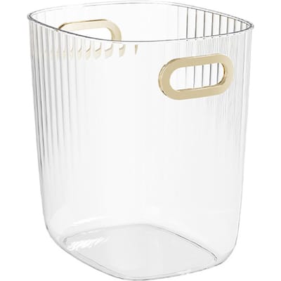 Poubelle à papier ronde grande capacité à ouverture supérieure Grande poubelle avec poignée pour bureau chambre salon